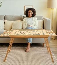 Amazon Teakmama Piece Rotating Puzzle Board With Drawers And