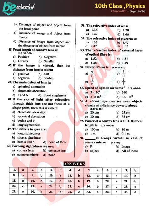 Chapter 3 Physics 10th Class Notes Matric Part 2 Notes