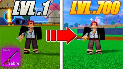 UPEI DO LV 1 AO 700 SENDO O SHANKS NO BLOX FRUITS YouTube