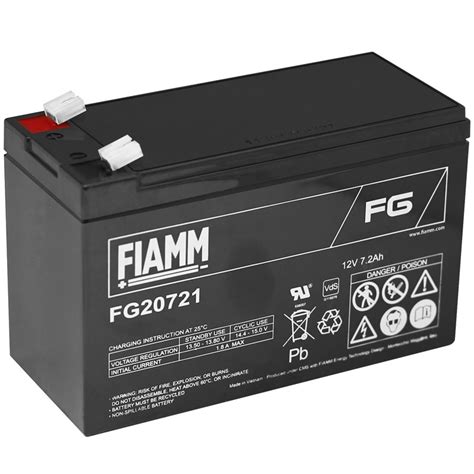 Fiamm Batterie Standard FG20721 12V 7 2Ah T1