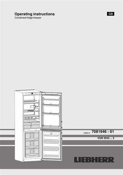 Liebherr Cun Comfort Nofrost User Manual Pages