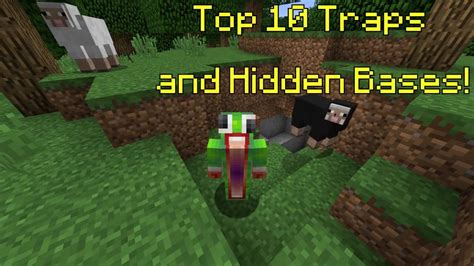 10 Minecraft Traps And Hidden Bases Youtube