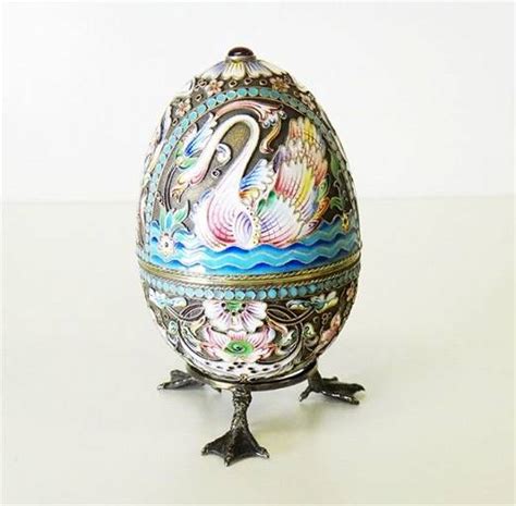 Russian Imperial Silver Enamel Egg