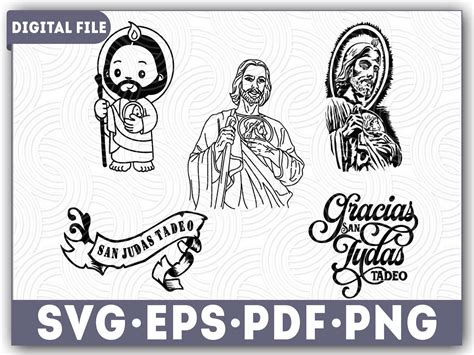 San Judas Tadeo Silueta Bundle SVG Oración SVG Religión SVG Etsy España