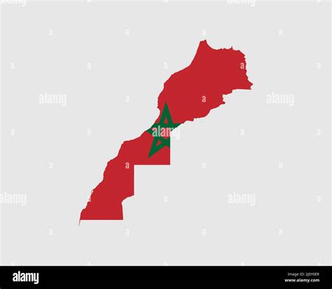 Mapa De La Bandera De Marruecos Mapa Del Reino De Marruecos Con La