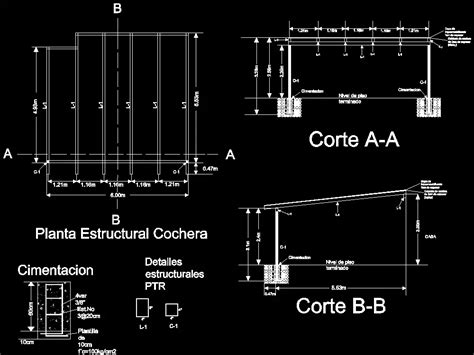 Detalles Estructurales Techumbre En Dwg Kb Librer A Cad