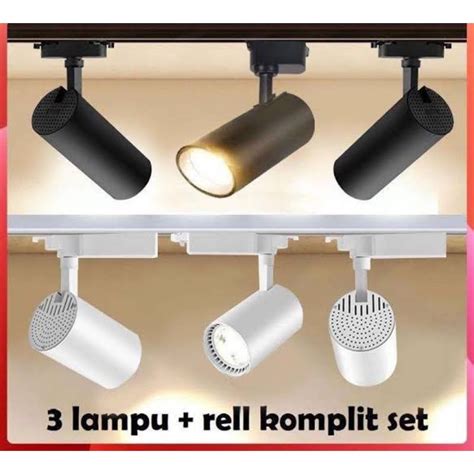 Jual Set Lampu Sorot Reel Led Track Light Watt Komplit Rel Meter