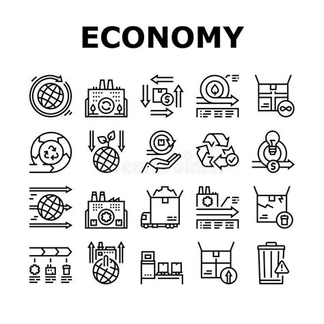 Ilustración De Vector De Icono De Glifo De Economía Circular Ambiental Stock De Ilustración