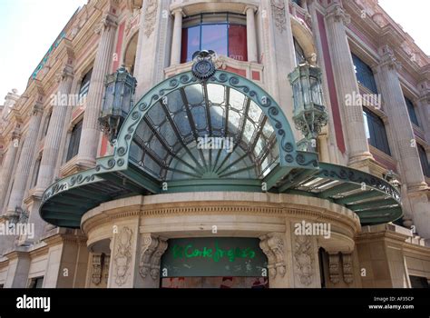 Entrance to El Corte Ingles shopping centre Barcelona Stock Photo ...