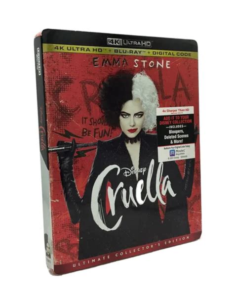 CRUELLA 4K ULTRA HD Blu Ray Digital Code 2021 Ultimate Collector S