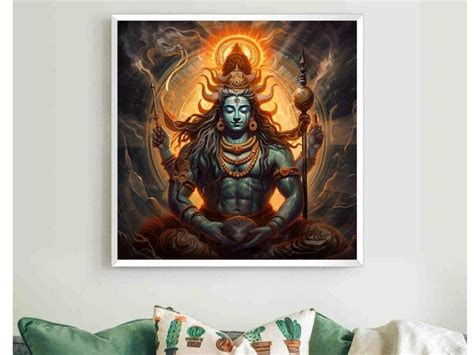 Lord Shiva Print Shiva Wall Art Indian God Wall Art Hindu Wall Art