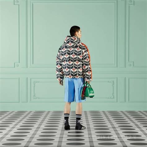 【gucci古驰】adidas X Gucci联名系列长袖t恤 蓝色和红色 723538 Xkct1 4755 搜品之家