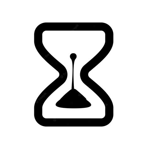 Premium Vector A Hourglass With A Hourglass In Black