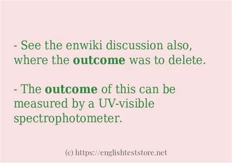 In Sentence Examples Of Outcome Englishteststore Blog