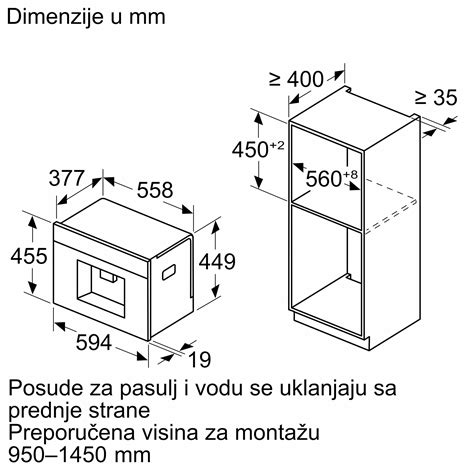 Ctl B Ugradni Potpuno Automatizovani Aparat Za Kafu Bosch Rs