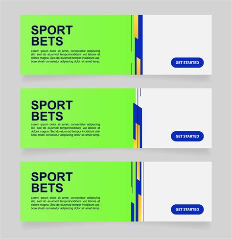 Sports bookmaker service promo web banner design template 4905396 Vector Art at Vecteezy