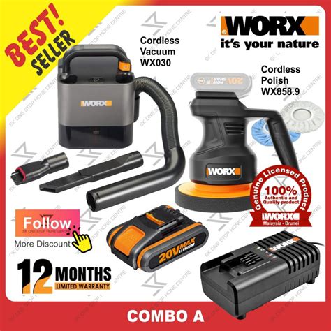 WORX WX030 20V CORDLESS PORTABLE VACUUM CLEANER WX858 9 20V Electric