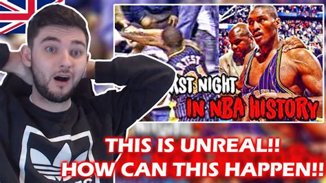 British Soccer Fan Reacts To The Worst Night In Nba History The Malice At The Palace Youtube