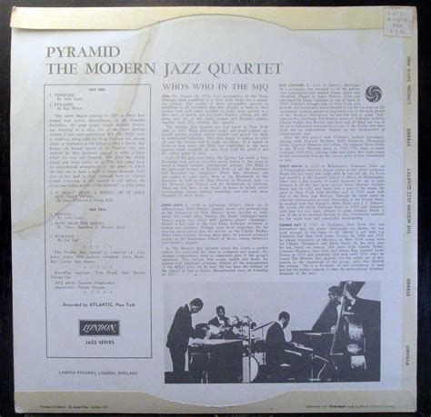 Modern Jazz Quartet Pyramid Uk Stereo Lp