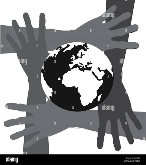 Hand Holding World And Globe Hands Idea Stock Vector Image Art Alamy