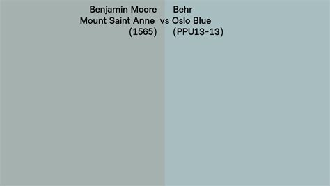 Benjamin Moore Mount Saint Anne 1565 Vs Behr Oslo Blue Ppu13 13