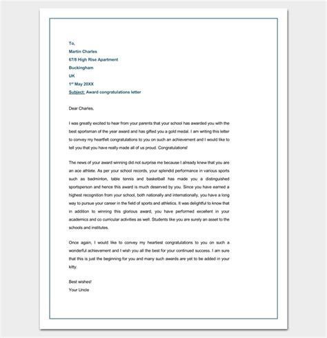 Congratulation Letter Template - 18+ Samples for Word, PDF Format