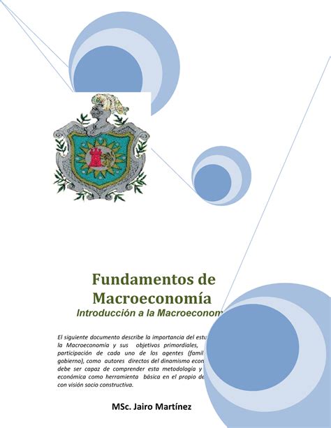 Macro Dossier Fundamentos De Macroeconom A Introducci N A La