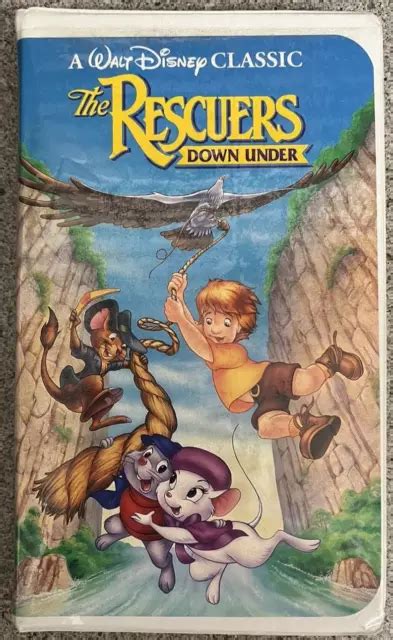 THE RESCUERS DOWN Under VHS Walt Disney Black Diamond Classic Clamshell