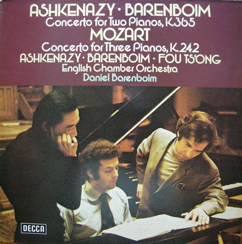 Mozart Ashkenazy Barenboim Fou Ts Ong English Chamber Orchestra