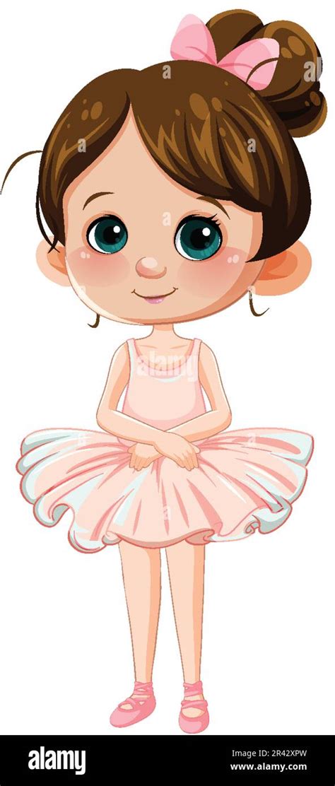 Cute Ballet Dancer Cartoon Character Illustration Stock Vector Image And Art Alamy