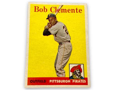 Lot 1958 Topps 52 Roberto Clemente Baseball Card