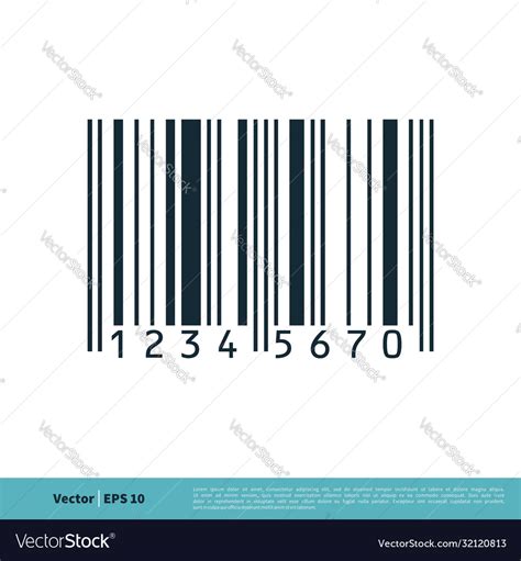 Barcode Sign Icon Logo Template Design Eps 10 Vector Image