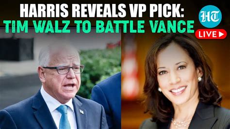 Breaking Live Kamala Harris Announces Vp Choice Picks Minnesota