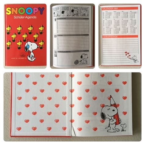 Snoopy Peanuts Agenda Agenda Schülerkalender Kindheit