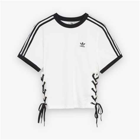 Womens Adidas Laced Tee White Blanc Hk5062 Sneaker Junkies