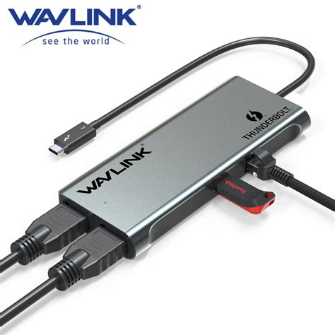 Wavlink Estaci N De Acoplamiento Thunderbolt Dual K Hz Usb C