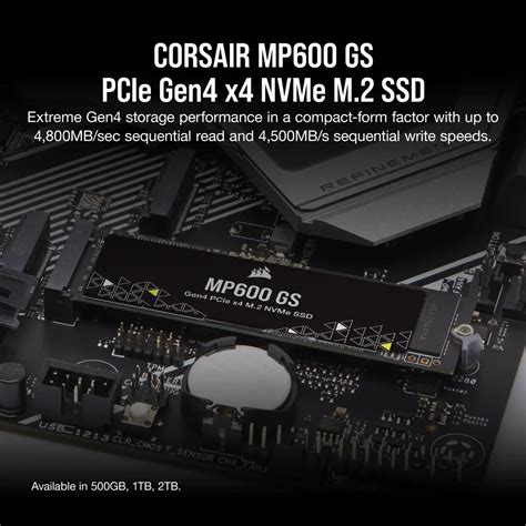 Corsair Pcie X Mp Pro Nh Opptil Tb Og Gs Opptil Tb Nvme