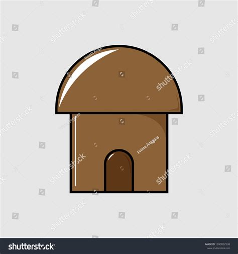 Illustration Papua Traditional House Named Honai Stock Vector (Royalty ...