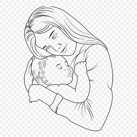 Mama Y Bebe Entre Sus Brazos Bra Drawing Mama Dia De La Madre PNG