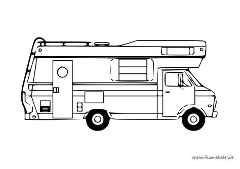 Ausmalbild Skizze Wohnmobil Kostenlose Malvorlagen Bei Gratis