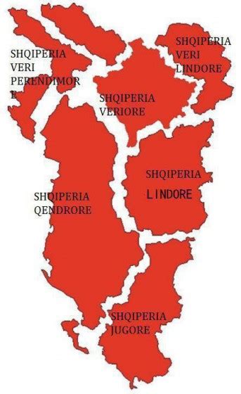 Greater Albania Map