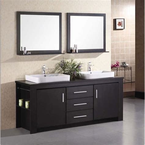 Design Element Washington Double Bathroom Vanity Set Espresso