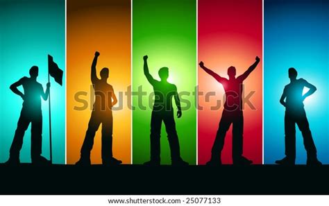 Vector Men Silhouettes Stock Vector Royalty Free 25077133 Shutterstock