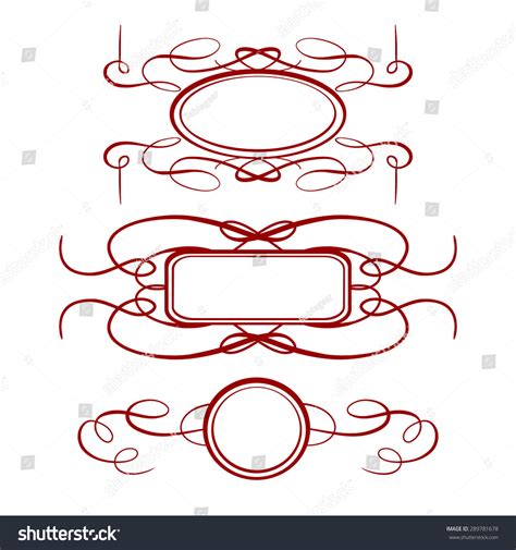 Three Elegant Calligraphy Frames Your Design Stock Vector Royalty Free 289781678 Shutterstock