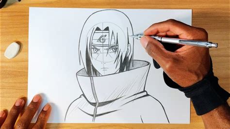Itachi Uchiha Desenho - Como desenhar Itachi Uchiha de Naruto Desenho do Itachi passo a passo ...