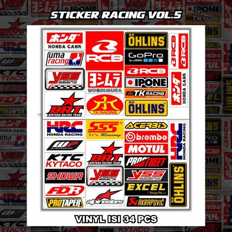 STICKER PACK SPONSOR RACING ISI BANYAK STIKER PACK GRAFTAC VOL 5