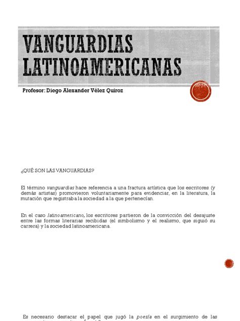 Vanguardias Latinoamericanas Pdf Vanguardia America Latina