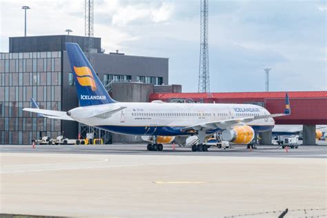 Icelandair Boeing Airplane At Keflavik Airport Kef Editorial