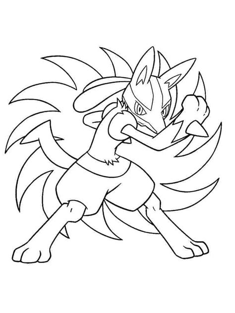 Lucario Coloring Pages Coloringlib