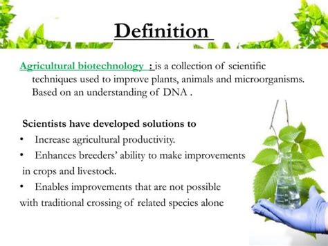 Biotechnology In Agriculture